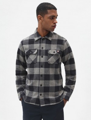 Camisas Dickies Sacramento Masculino Cinzentas | 49046529
