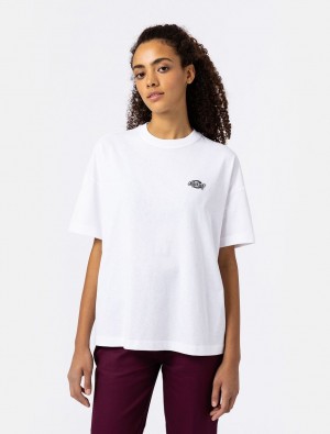 Camiseta Dickies Summerdale Short Sleeve Feminino Branco | 781180821
