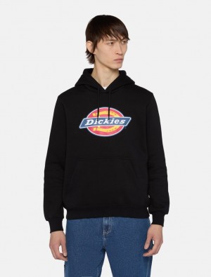 Moletom com Capuz Dickies Icon Logo Masculino Pretas | 358444309